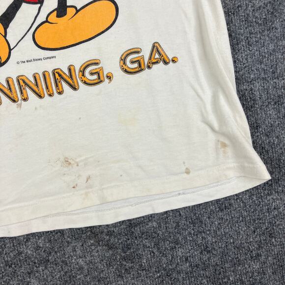 Artex Mickey Mouse T-Shirt Womens Small White Ft Benning GA Graphic Vintage 80s - Picture 3 of 10